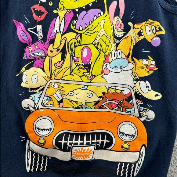 Nickelodeon Rugrats Hey Arnold Invader Zin Graphic Tank Top Blue Size Small - Picture 2 of 5